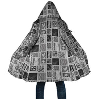 Vintage Aloha Block Quilt Cloak Black Inspired Lei Motifs - Polynesian Pride