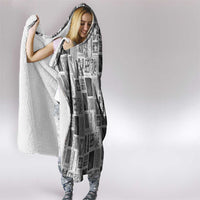 Vintage Aloha Block Quilt Hooded Blanket Black Inspired Lei Motifs LT9 - Polynesian Pride