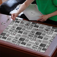 Vintage Aloha Block Quilt Puzzle Black Inspired Lei Motifs - Polynesian Pride