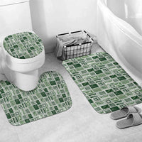 Vintage Aloha Block Quilt Bathroom Set Green Inspired Lei Motifs - Polynesian Pride