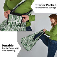 Vintage Aloha Block Quilt Grocery Bag Green Inspired Lei Motifs - Polynesian Pride