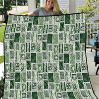 Vintage Aloha Block Quilt Quilt Green Inspired Lei Motifs - Polynesian Pride