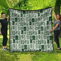 Vintage Aloha Block Quilt Quilt Green Inspired Lei Motifs - Polynesian Pride
