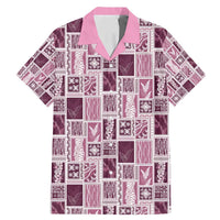 Vintage Aloha Block Quilt Family Matching Mermaid Dress and Hawaiian Shirt Pink Inspired Lei Motifs - Polynesian Pride