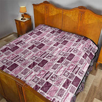 Vintage Aloha Block Quilt Quilt Pink Inspired Lei Motifs - Polynesian Pride