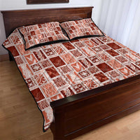 Vintage Aloha Block Quilt Quilt Bed Set Red Inspired Lei Motifs - Polynesian Pride