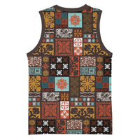 Vintage Hawaiian Quilting Patterns Basketball Jersey Brown Style Tribal Fabric Patchwork - Polynesian Pride