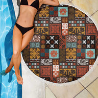 Vintage Hawaiian Quilting Patterns Beach Blanket Brown Style Tribal Fabric Patchwork - Polynesian Pride
