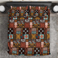 Vintage Hawaiian Quilting Patterns Bedding Set Brown Style Tribal Fabric Patchwork - Polynesian Pride