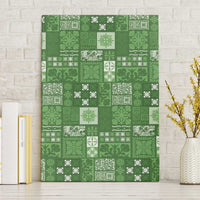Vintage Hawaiian Quilting Patterns Canvas Wall Art Green Style Tribal Fabric Patchwork - Polynesian Pride