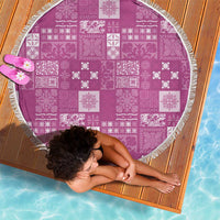 Vintage Hawaiian Quilting Patterns Beach Blanket Pink Style Tribal Fabric Patchwork - Polynesian Pride