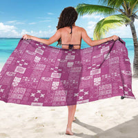 Vintage Hawaiian Quilting Patterns Sarong Pink Style Tribal Fabric Patchwork - Polynesian Pride