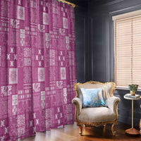 Vintage Hawaiian Quilting Patterns Window Curtain Pink Style Tribal Fabric Patchwork - Polynesian Pride