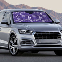 Vintage Hawaiian Quilting Patterns Auto Sun Shade Purple Style Tribal Fabric Patchwork - Polynesian Pride