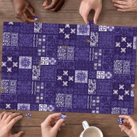 Vintage Hawaiian Quilting Patterns Puzzle Purple Style Tribal Fabric Patchwork - Polynesian Pride