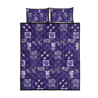 Vintage Hawaiian Quilting Patterns Quilt Bed Set Purple Style Tribal Fabric Patchwork - Polynesian Pride