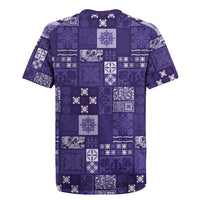 Vintage Hawaiian Quilting Patterns Rugby Jersey Purple Style Tribal Fabric Patchwork - Polynesian Pride