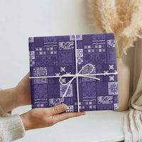 Vintage Hawaiian Quilting Patterns Wrapping Paper Purple Style Tribal Fabric Patchwork - Polynesian Pride