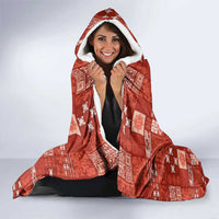 Vintage Hawaiian Quilting Patterns Hooded Blanket Red Style Tribal Fabric Patchwork - Polynesian Pride