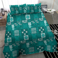 Vintage Hawaiian Quilting Patterns Bedding Set Turquoise Style Tribal Fabric Patchwork - Polynesian Pride