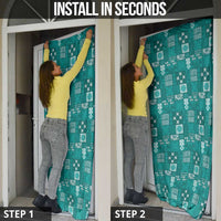 Vintage Hawaiian Quilting Patterns Door Cover Turquoise Style Tribal Fabric Patchwork - Polynesian Pride