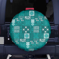 Vintage Hawaiian Quilting Patterns Spare Tire Cover Turquoise Style Tribal Fabric Patchwork - Polynesian Pride