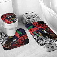 American Samoa Bald Eagle Personalized Bathroom Set Samoa Muamua Le Atua LT9 Mat Set Only (3 pcs) One Size Blue - Polynesian Pride