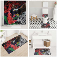 American Samoa Bald Eagle Personalized Bathroom Set Samoa Muamua Le Atua LT9 - Polynesian Pride
