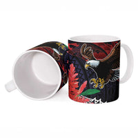 American Samoa Bald Eagle Personalized Ceramic Mug Samoa Muamua Le Atua - Polynesian Pride