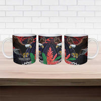 American Samoa Bald Eagle Personalized Ceramic Mug Samoa Muamua Le Atua - Polynesian Pride