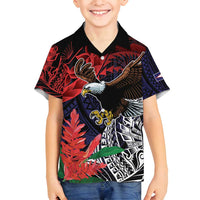 American Samoa Bald Eagle Personalized Family Matching Off Shoulder Maxi Dress and Hawaiian Shirt Samoa Muamua Le Atua