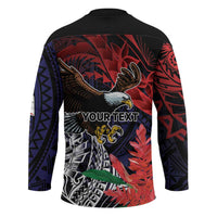 American Samoa Bald Eagle Personalized Hockey Jersey Samoa Muamua Le Atua LT9 - Polynesian Pride