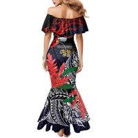 American Samoa Bald Eagle Personalized Mermaid Dress Samoa Muamua Le Atua
