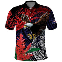 American Samoa Bald Eagle Personalized Polo Shirt Samoa Muamua Le Atua
