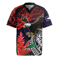 American Samoa Bald Eagle Personalized Rugby Jersey Samoa Muamua Le Atua