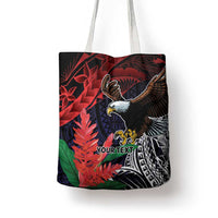 American Samoa Bald Eagle Personalized Tote Bag Samoa Muamua Le Atua - Polynesian Pride
