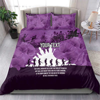 Anzac Day Gallipoli Personalised Bedding Set Purple Poppy Flowers
