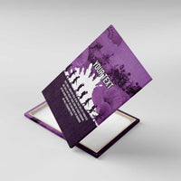 Anzac Day Gallipoli Personalised Canvas Wall Art Purple Poppy Flowers