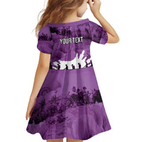 Anzac Day Gallipoli Personalised Family Matching Puletasi and Hawaiian Shirt Purple Poppy Flowers