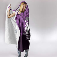 Anzac Day Gallipoli Personalised Hooded Blanket Purple Poppy Flowers
