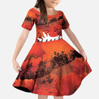 Anzac Day Gallipoli Personalised Family Matching Summer Maxi Dress and Hawaiian Shirt Red Poppy Flowers