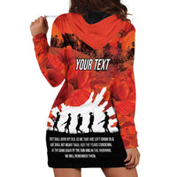 Anzac Day Gallipoli Personalised Hoodie Dress Red Poppy Flowers LT9 - Polynesian Pride