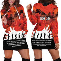 Anzac Day Gallipoli Personalised Hoodie Dress Red Poppy Flowers LT9 - Polynesian Pride