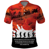 Anzac Day Gallipoli Personalised Polo Shirt Red Poppy Flowers LT9 Red - Polynesian Pride