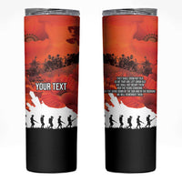 Anzac Day Gallipoli Personalised Skinny Tumbler Red Poppy Flowers