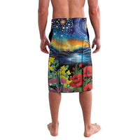 Kiwi-Kookaburra Bird ANZAC Personalised Lavalava Aussie Golden Wattle Poppy Flowers