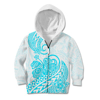 Polynesian Kid Hoodie Tribal Tattoo Aqua Screen Color LT9 - Polynesian Pride