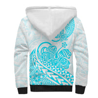 Polynesian Sherpa Hoodie Tribal Tattoo Aqua Screen Color LT9 - Polynesian Pride