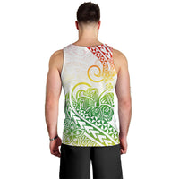 Polynesian Men Tank Top Tribal Tattoo Gradient 02 Screen Color LT9 - Polynesian Pride