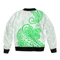 Polynesian Bomber Jacket Tribal Tattoo Green Screen Color LT9 - Polynesian Pride